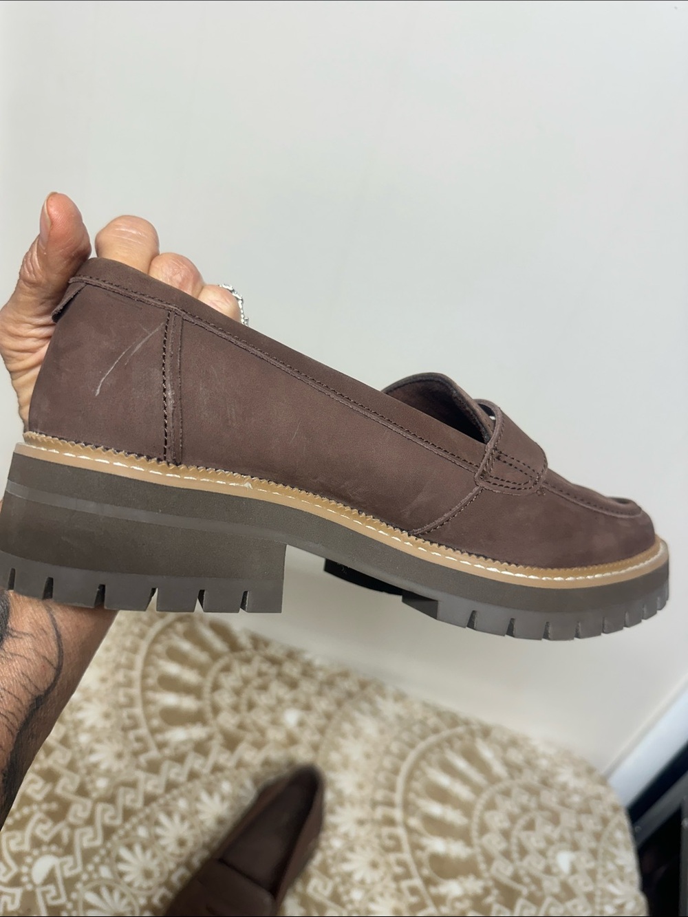 Toms Brown Lug Sole Penny Loafer - Picture 8 of 11